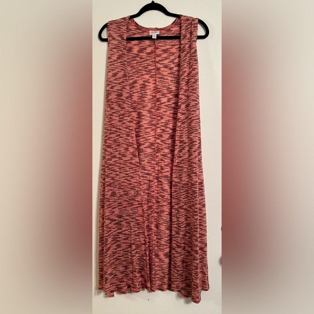LuLaRoe Joy duster length vest Size M